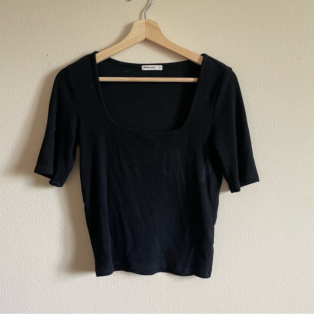 Marine Layer Black Lexi Top